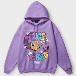 Maener Men’s Hoodie Sweatshirt Large Drugs R Bad Oversized Retro Streetwear